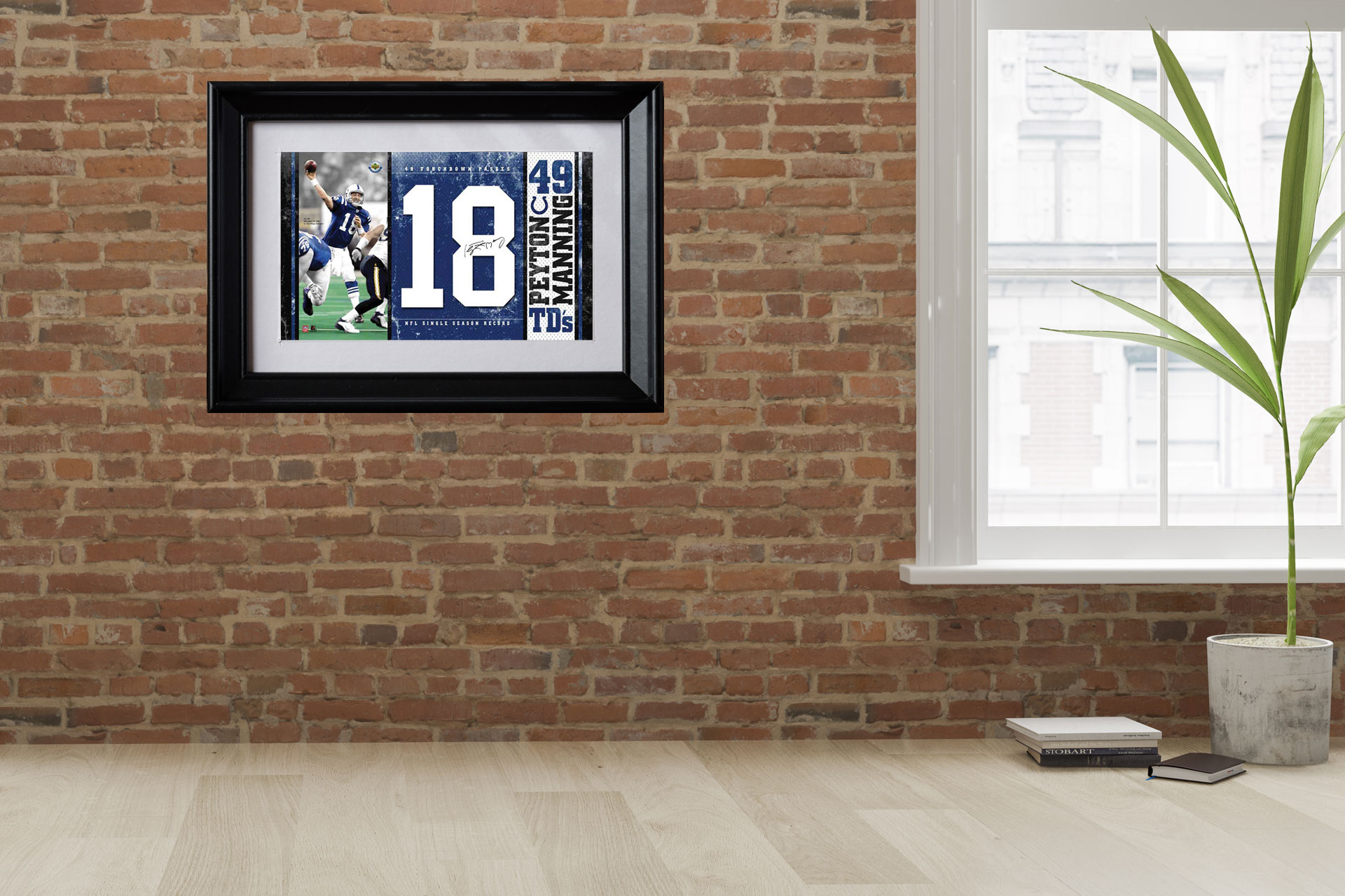 Peyton Manning framed memorabilia