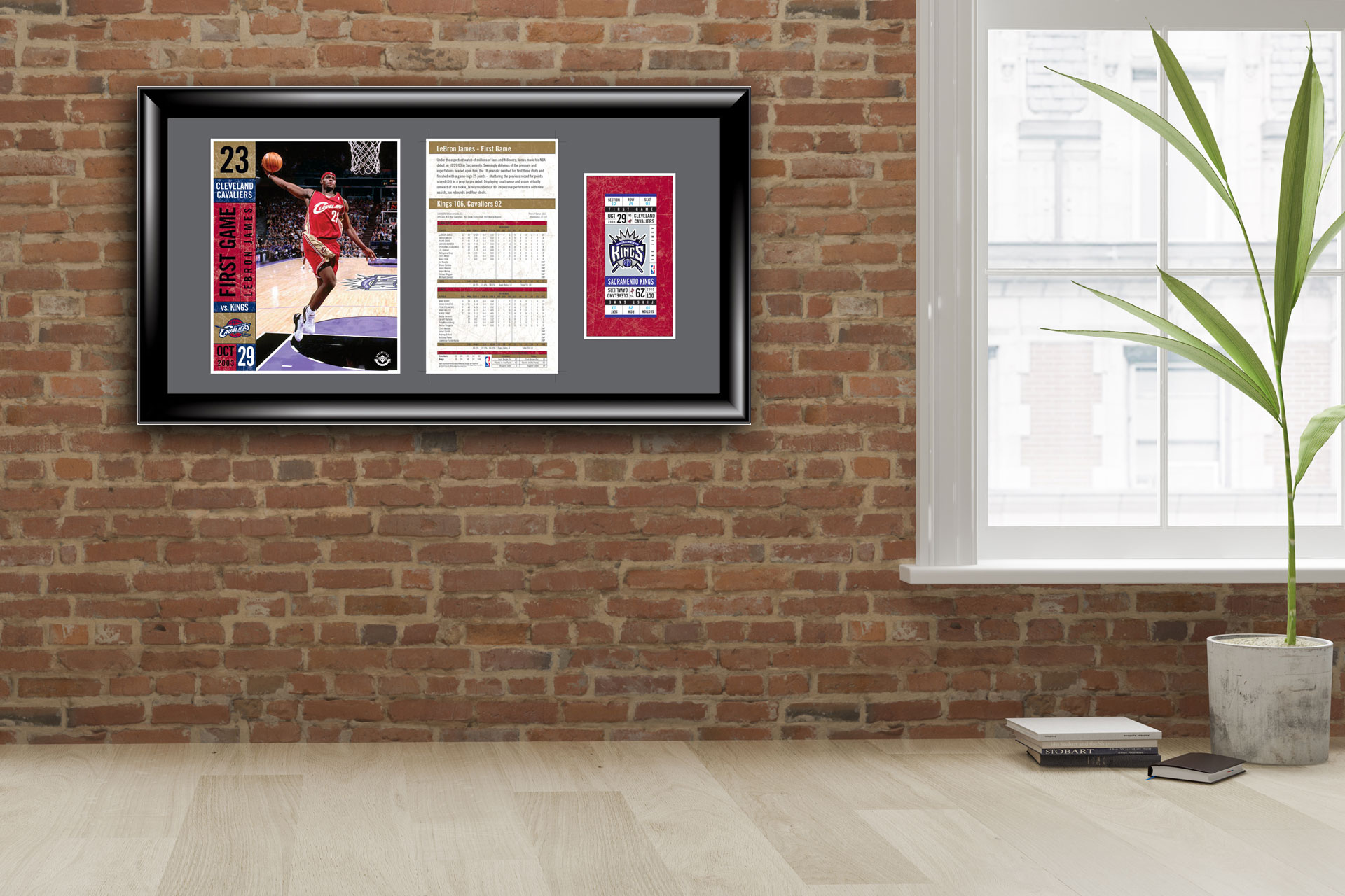 LeBron James framed memorabilia
