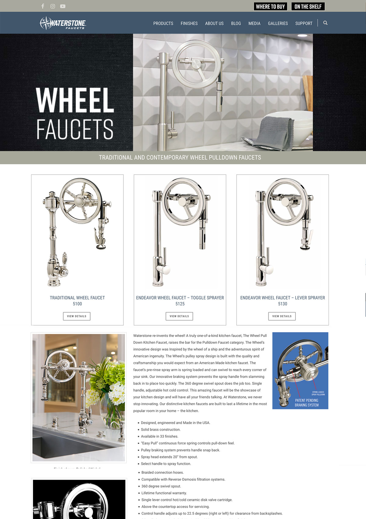 Waterstone Faucets website